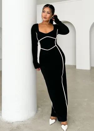 Breeto Maxi Dress - Black