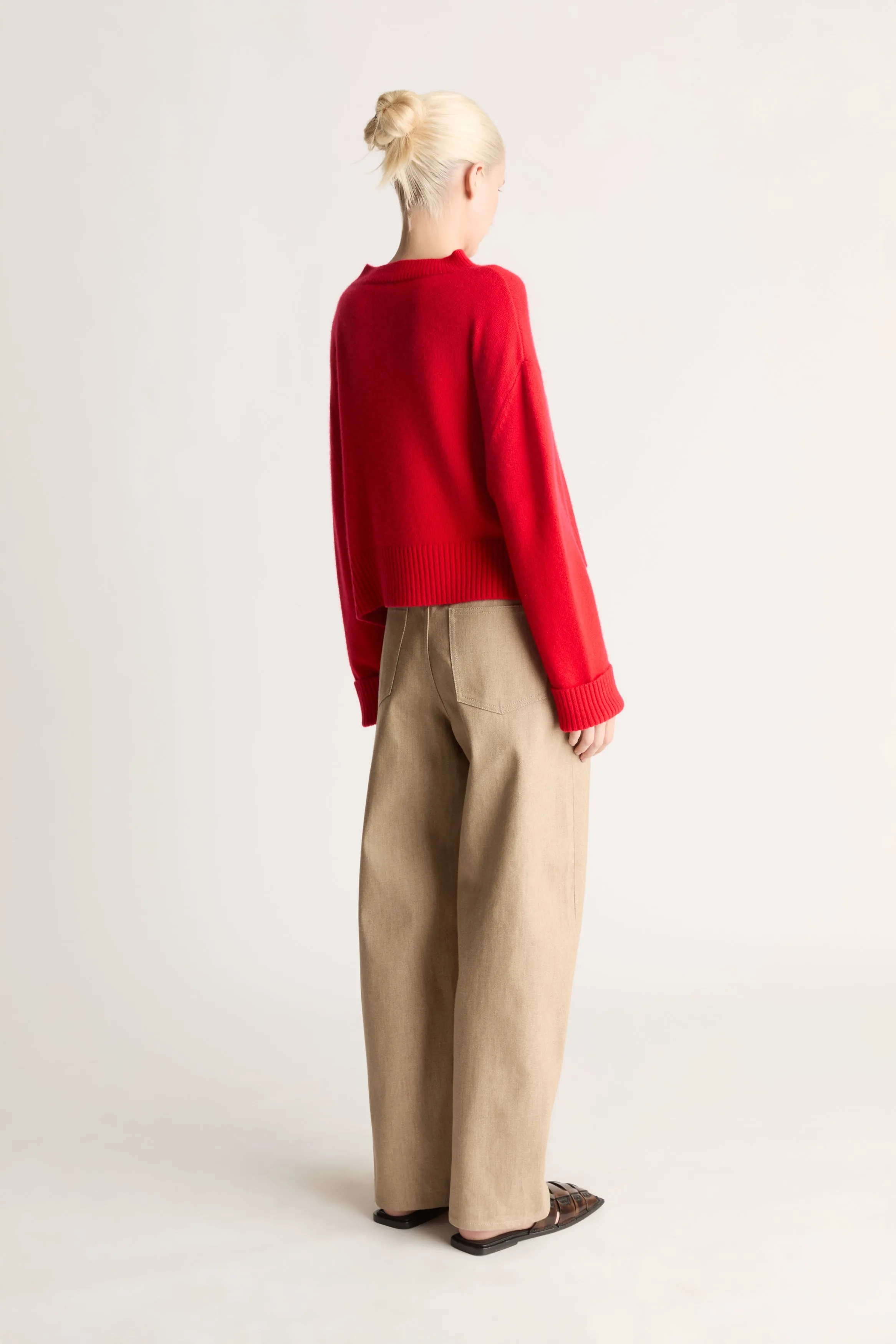 Cashmere Cropped Crewneck