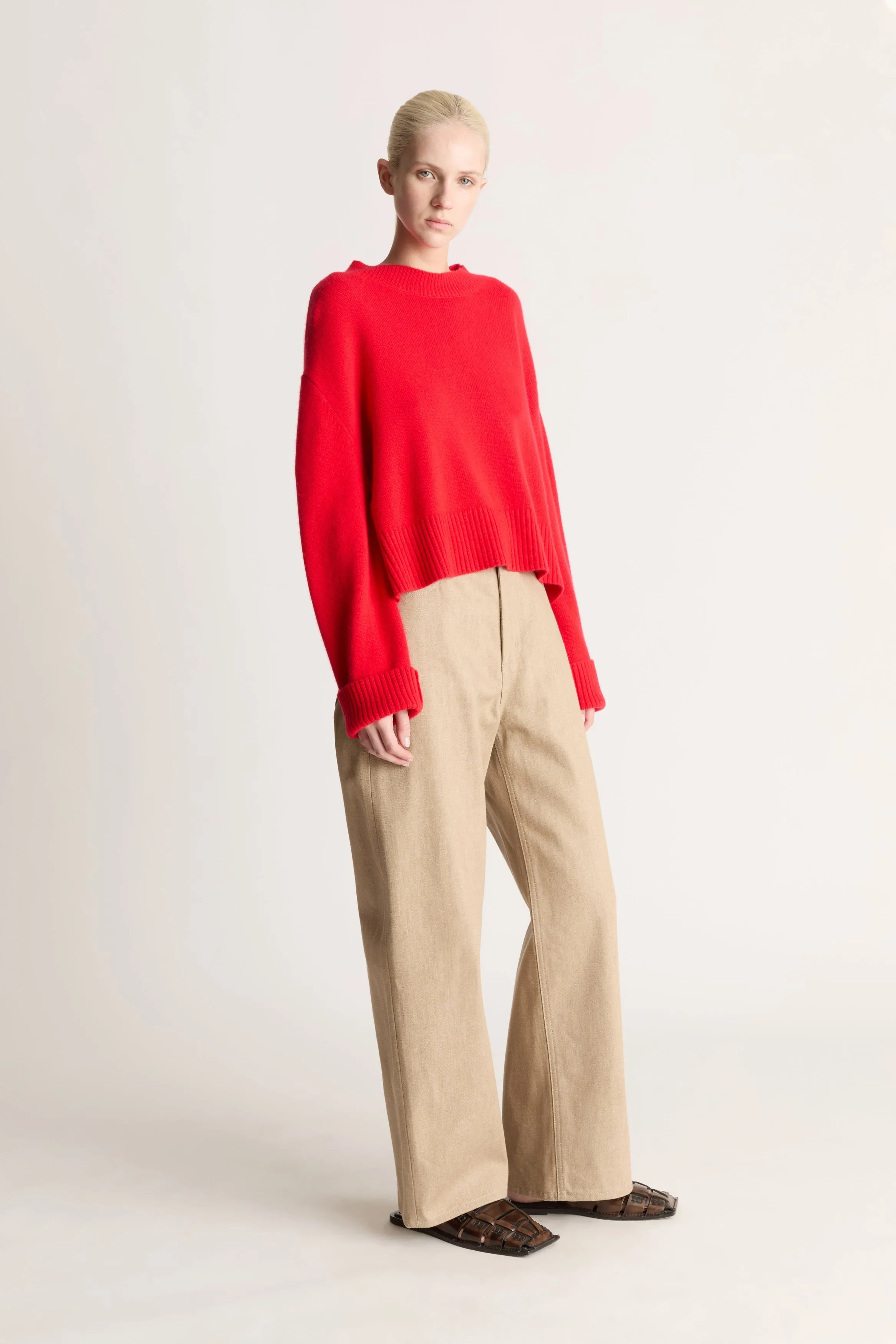 Cashmere Cropped Crewneck
