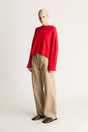 Cashmere Cropped Crewneck