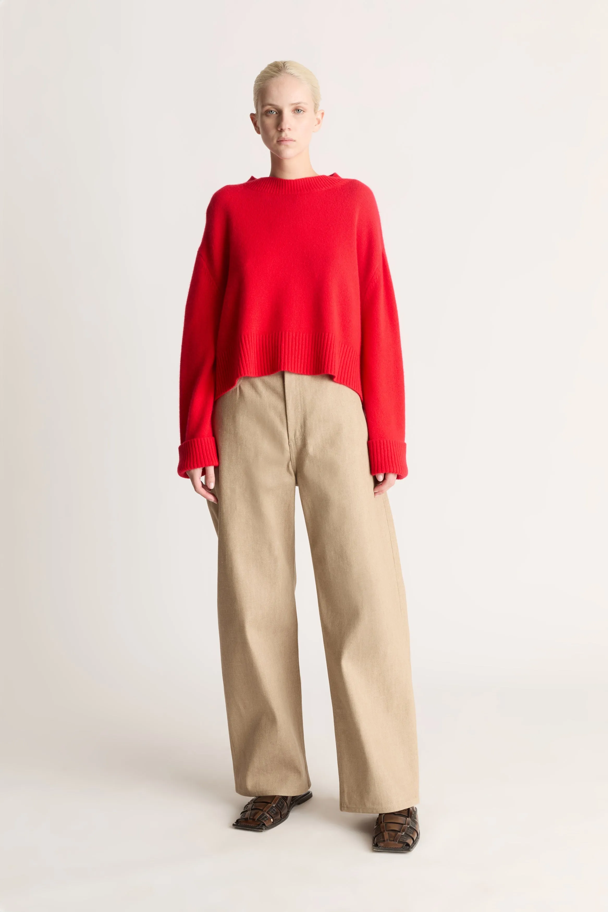 Cashmere Cropped Crewneck