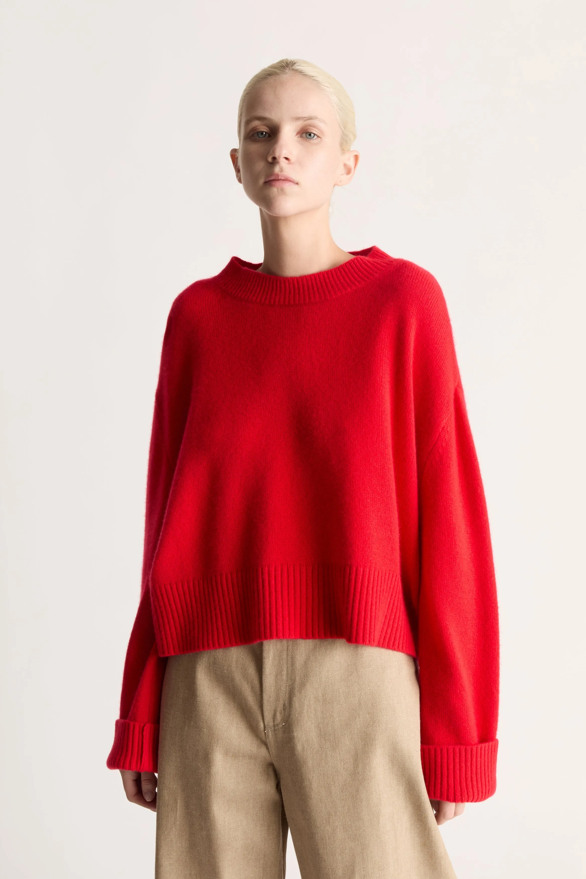 Cashmere Cropped Crewneck