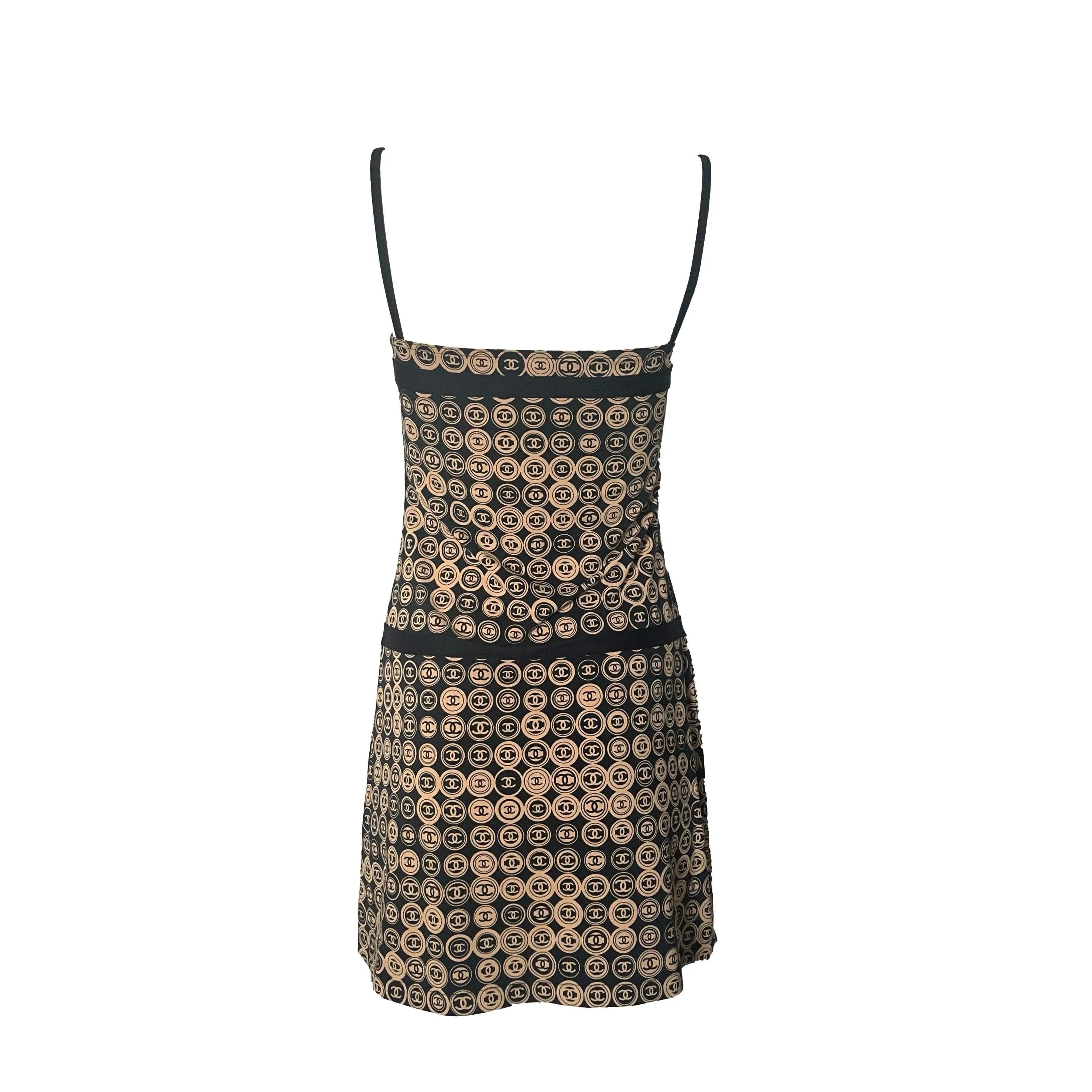 Chanel Logo Medallion Stretch Dress