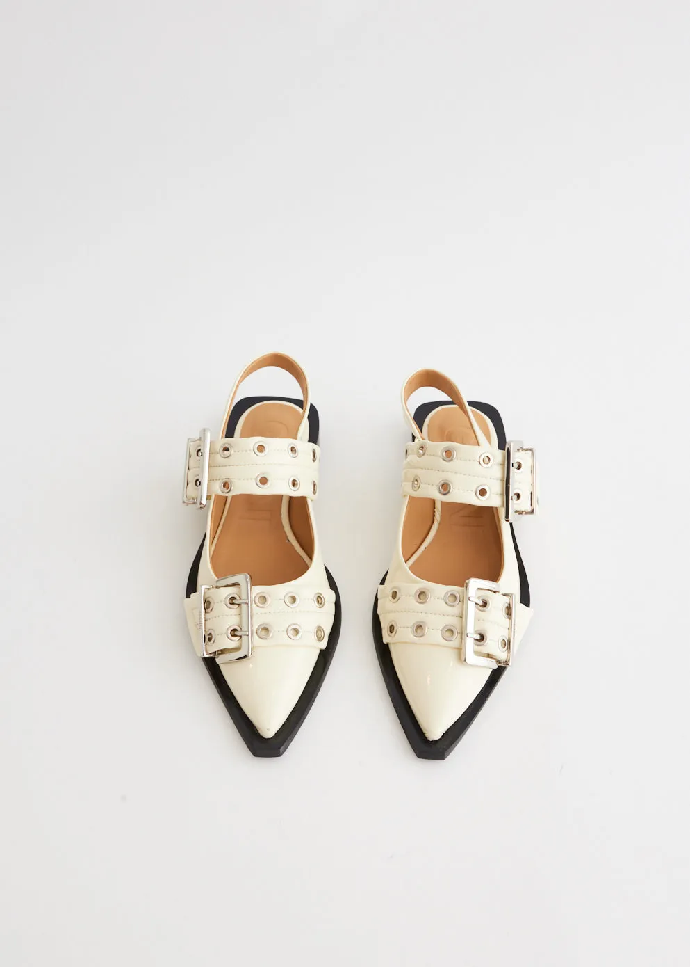 Chunky Buckle Ballerinas