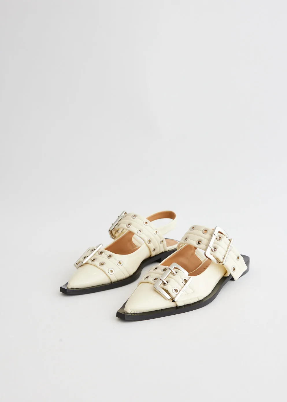 Chunky Buckle Ballerinas