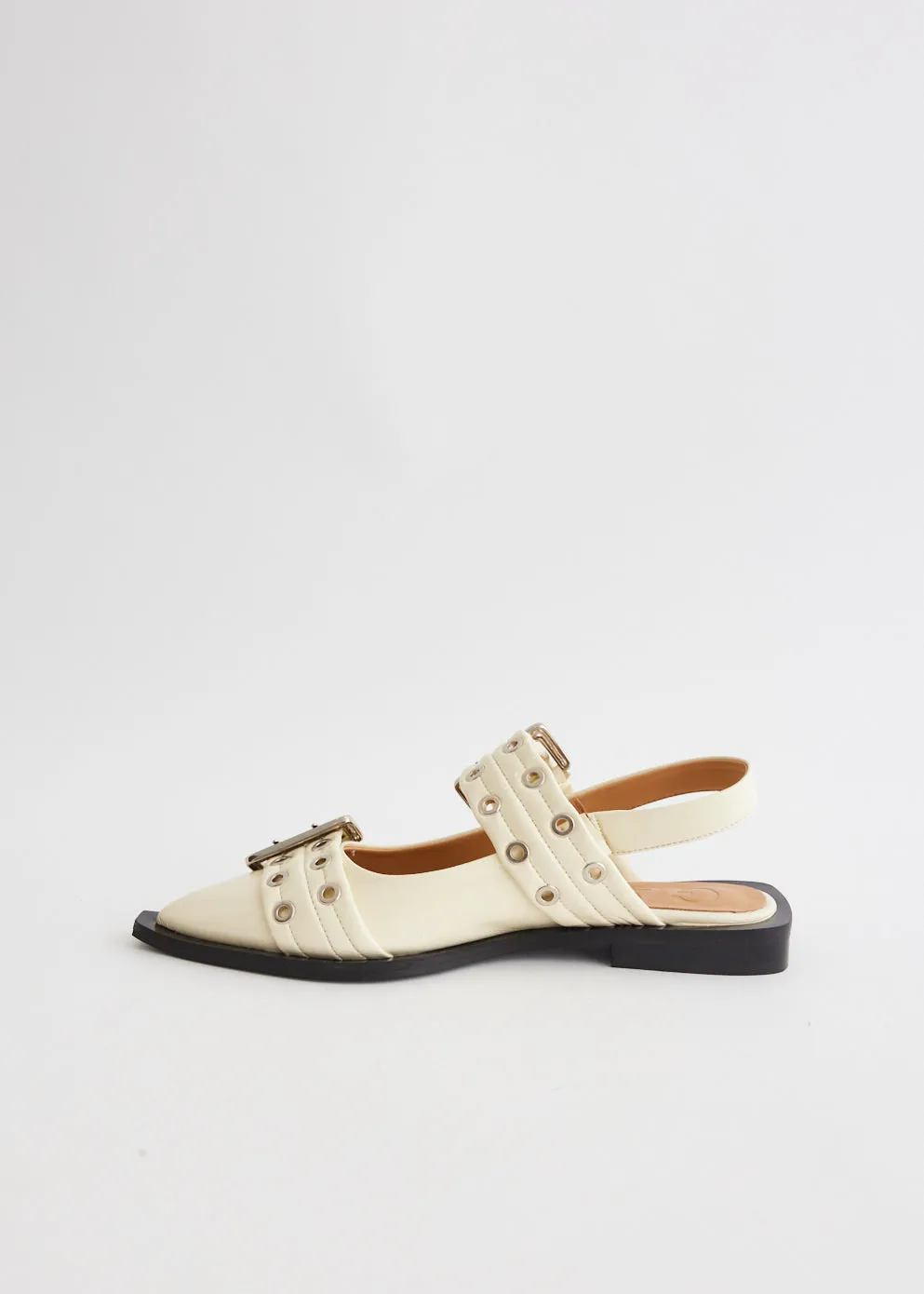 Chunky Buckle Ballerinas