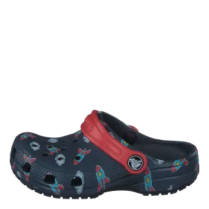 Classic Printed Clog Kids Navy