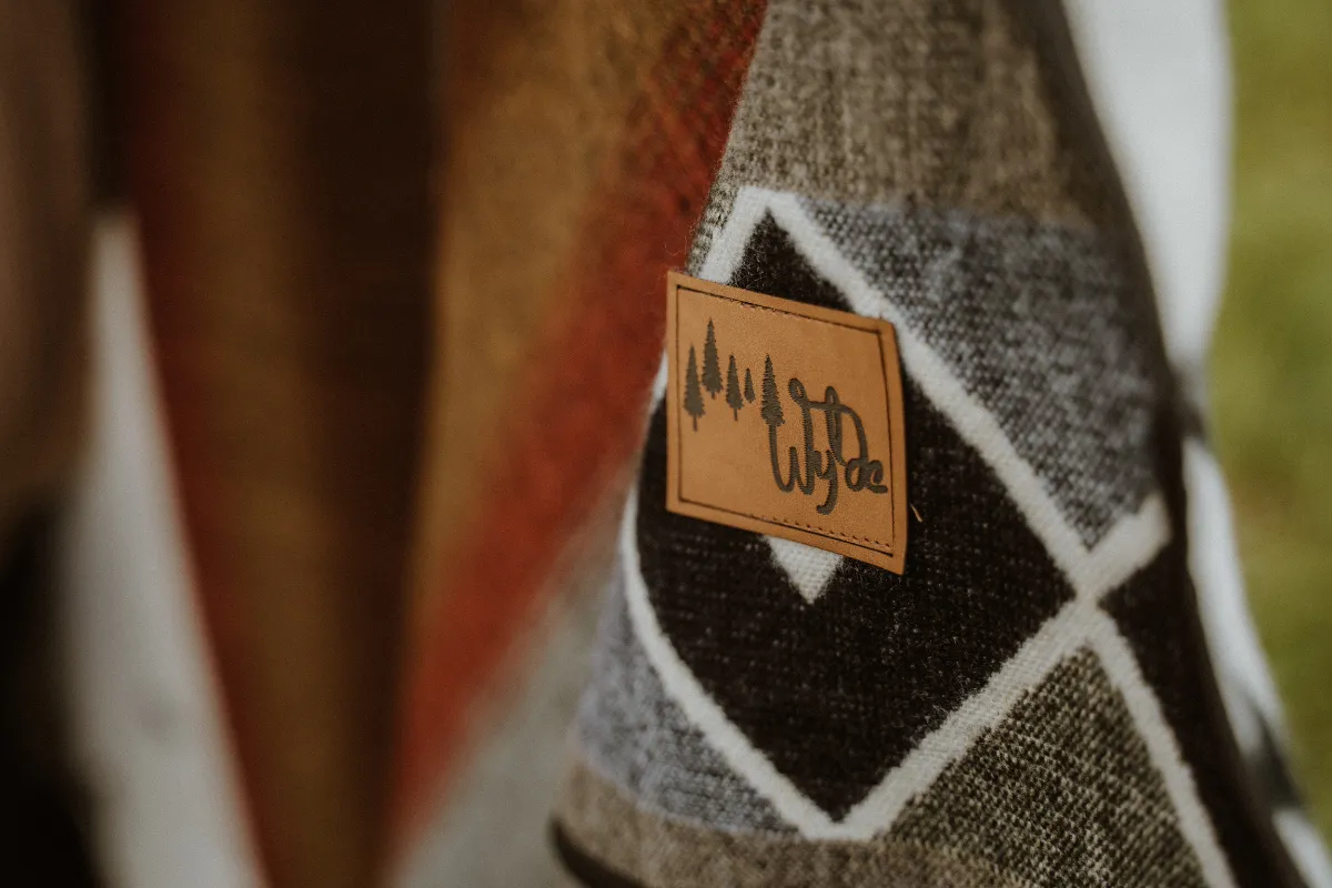 Cotacachi Aztec Reversible Blanket  //  Beige/Grey/Rust/Mustard