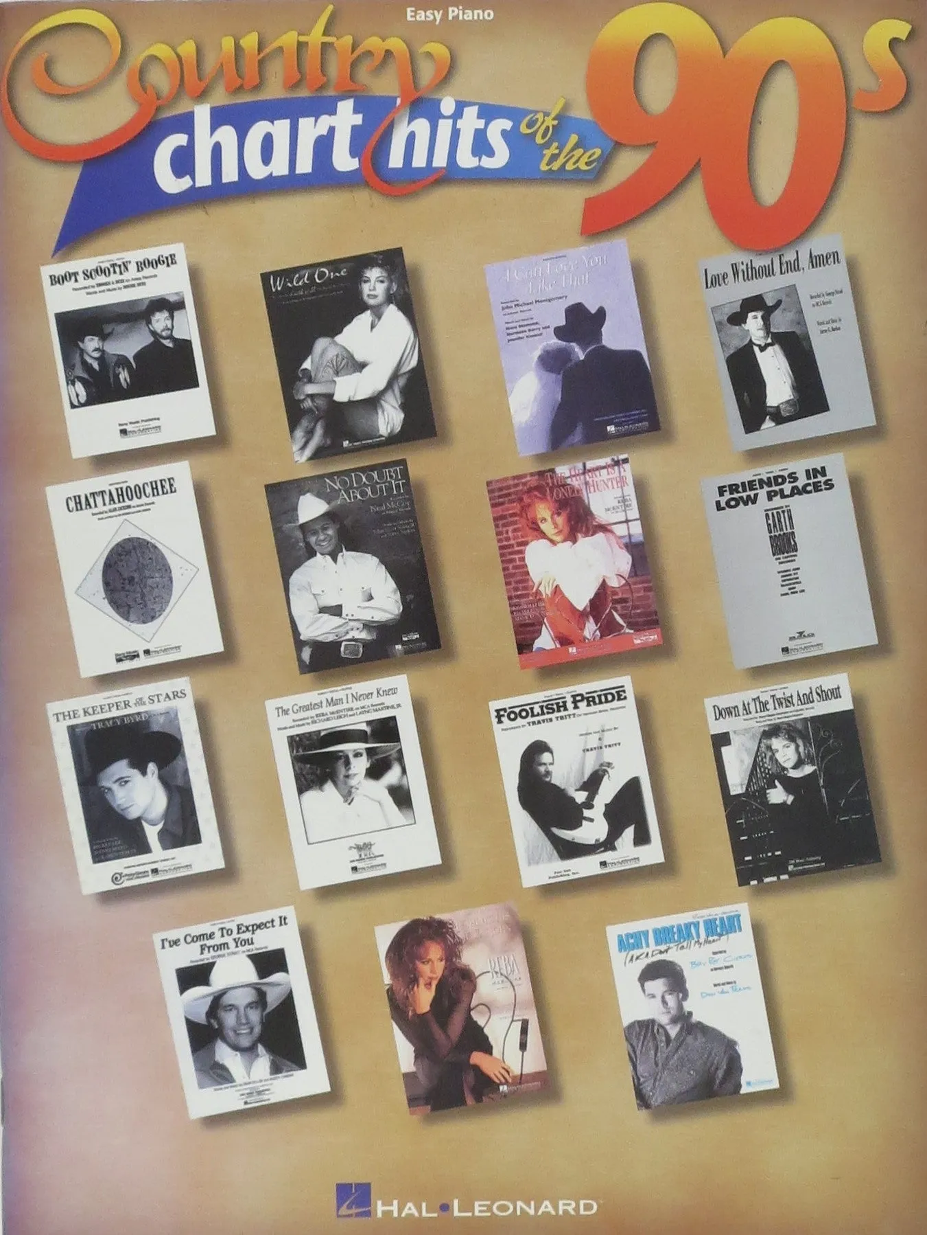 Country Chart Hits of the 90's - Easy Piano Discontinued