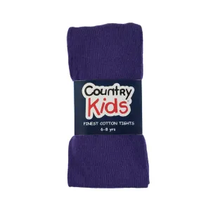 Country Kids Plain Tights Purple