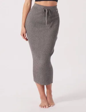 Couture Rib Skirt by Glyder | Charcoal Heather