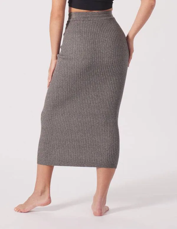 Couture Rib Skirt by Glyder | Charcoal Heather