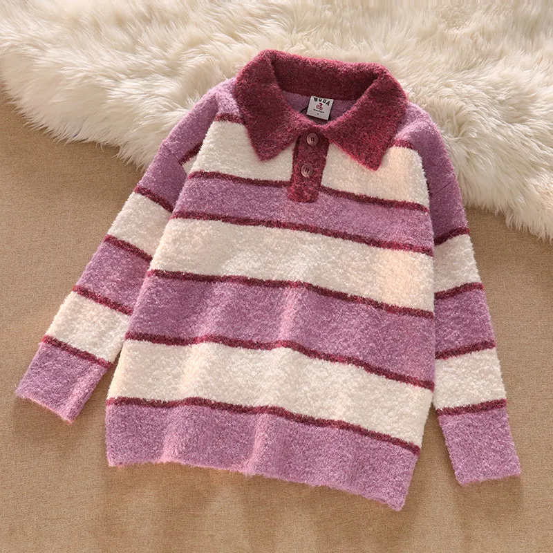 Cute soft waxy knitted sweater UB96070
