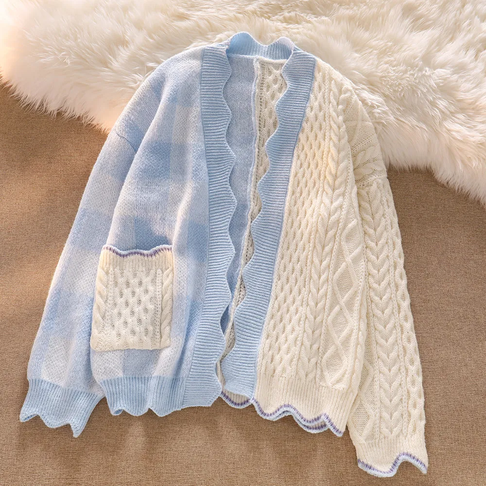 Cute soft waxy knitted sweater UB96070