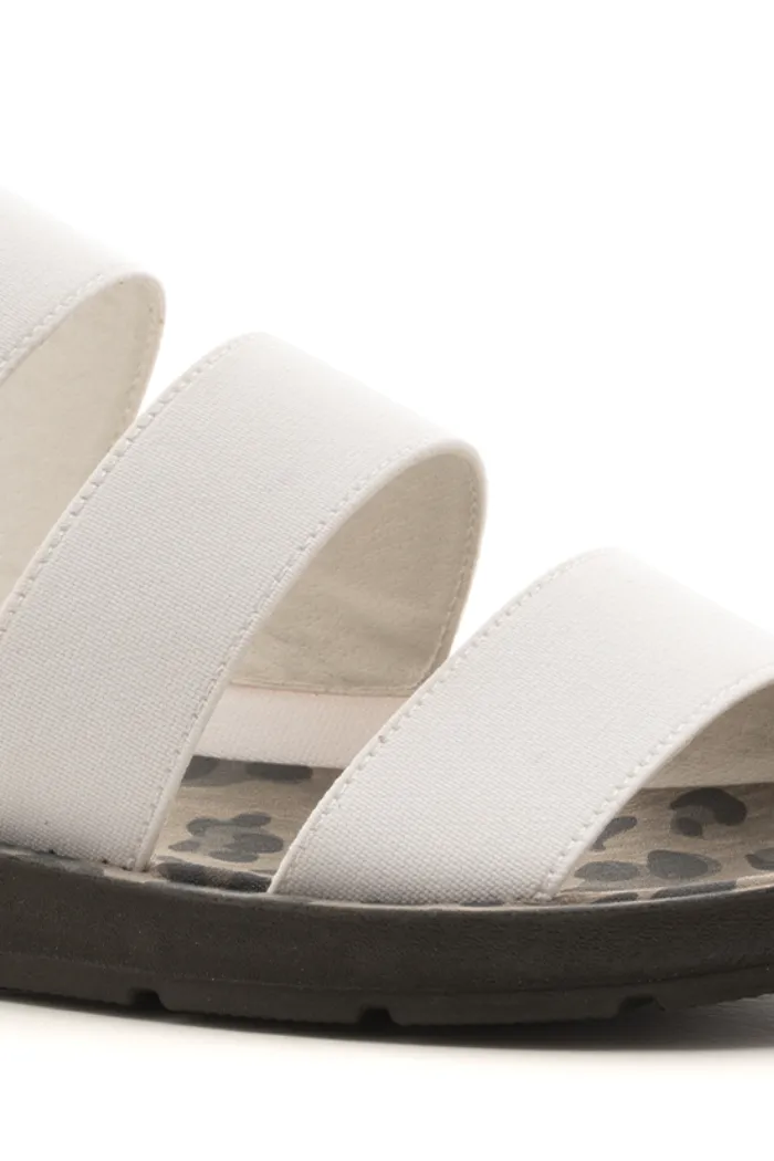 Dafne White Leopard Slip Ons