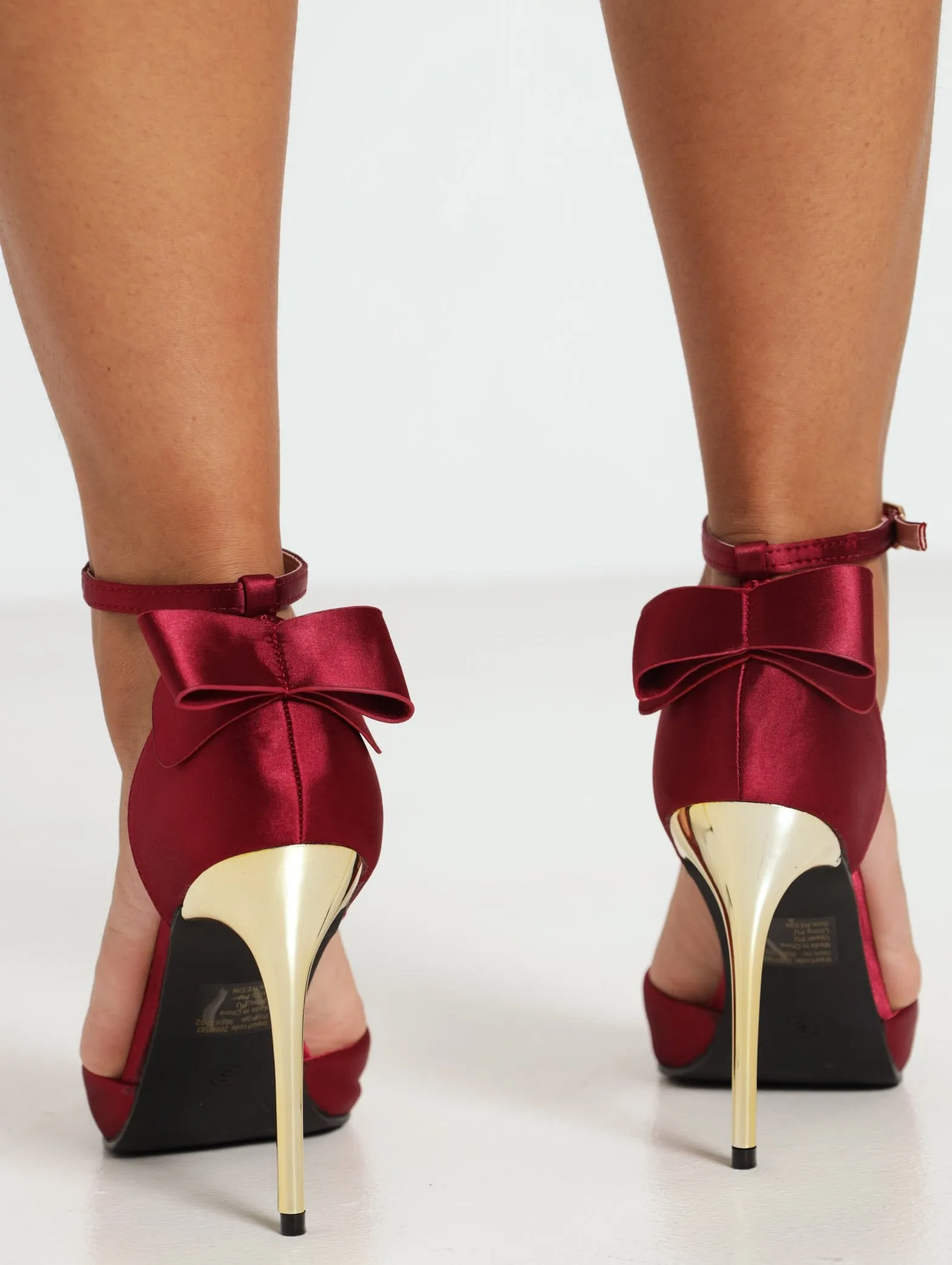 D'Orsay Back Bow Pointed Court Heel - Wine