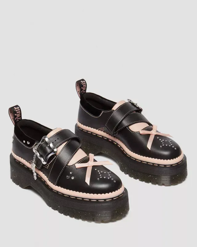 Dr Martens Kemsley Leather Platform Buckle Shoes