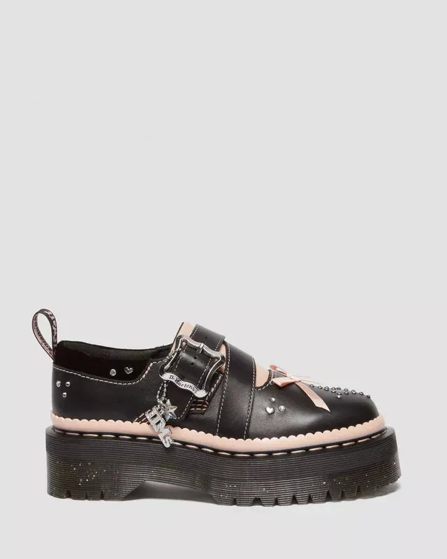 Dr Martens Kemsley Leather Platform Buckle Shoes