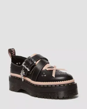 Dr Martens Kemsley Leather Platform Buckle Shoes