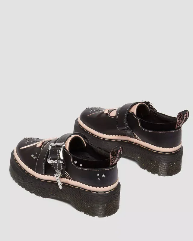 Dr Martens Kemsley Leather Platform Buckle Shoes