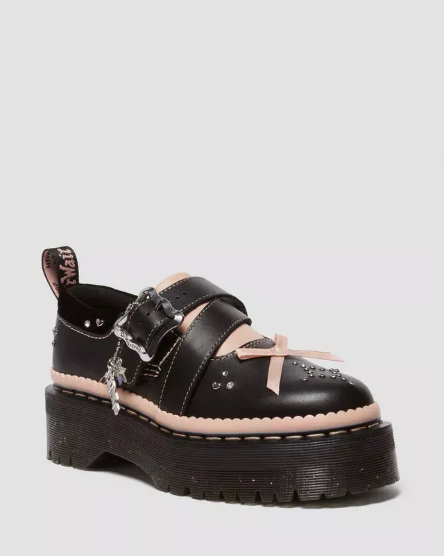 Dr Martens Kemsley Leather Platform Buckle Shoes