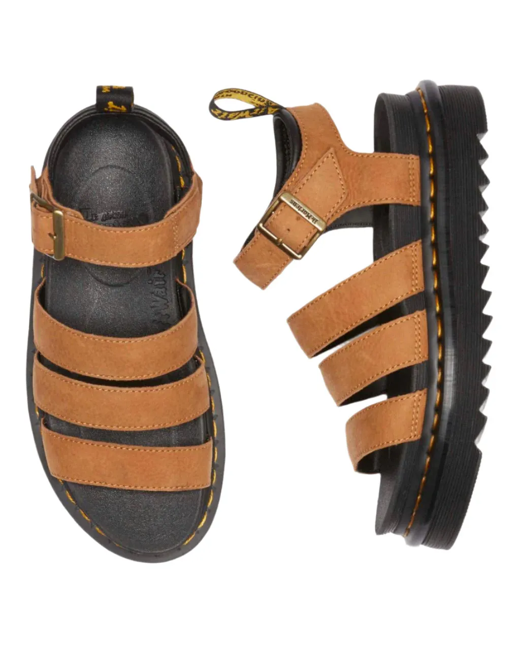 Dr. Marten's Women's Blaire Tumbled Nubuck Sandal - Desert Brown