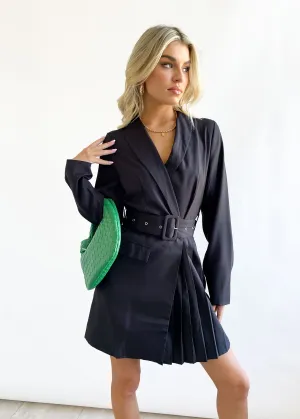Elizah Blazer Dress - Black
