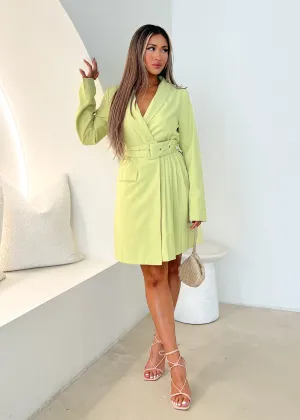Elizah Blazer Dress - Lime