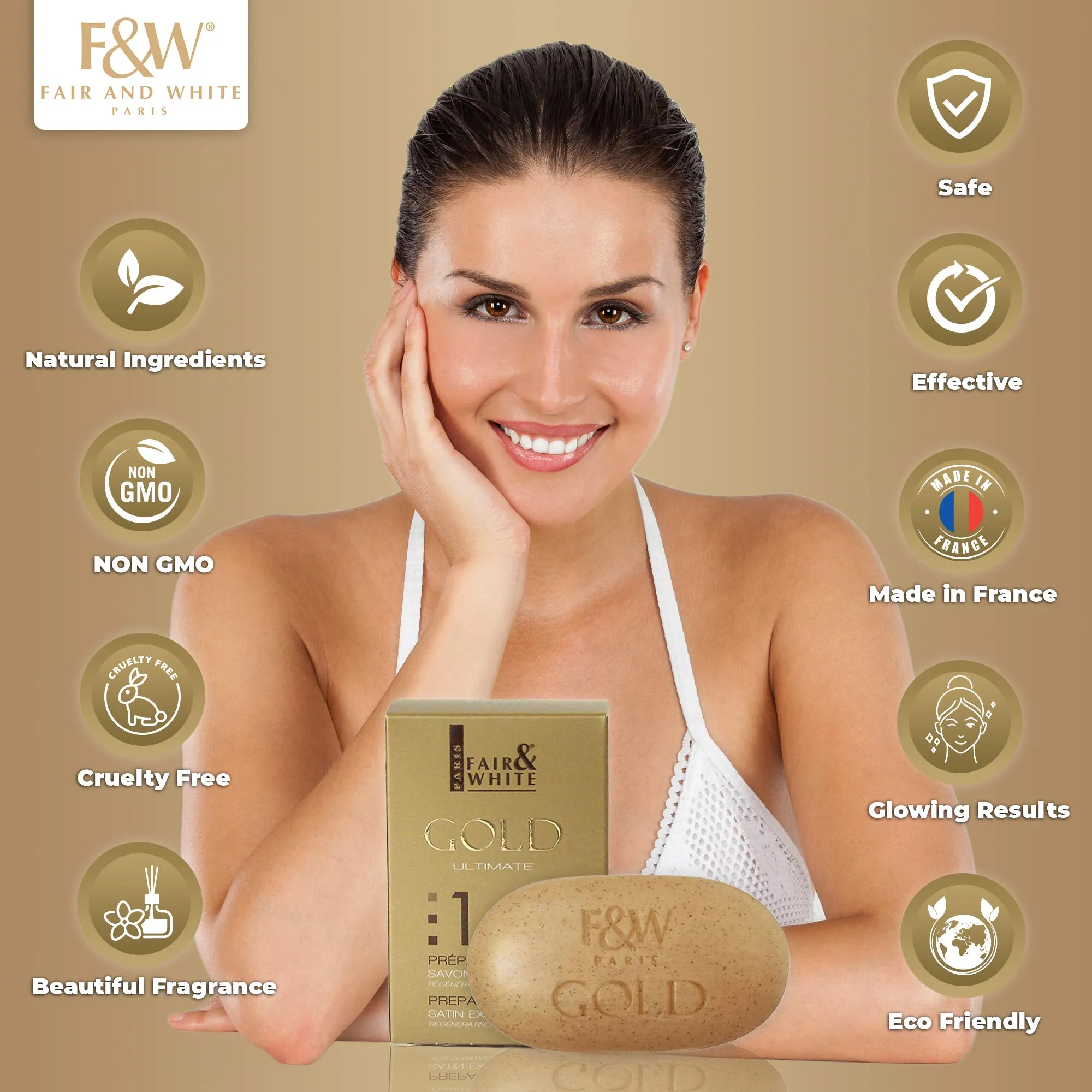 Fair & White Gold Argan Exfoliating Soap