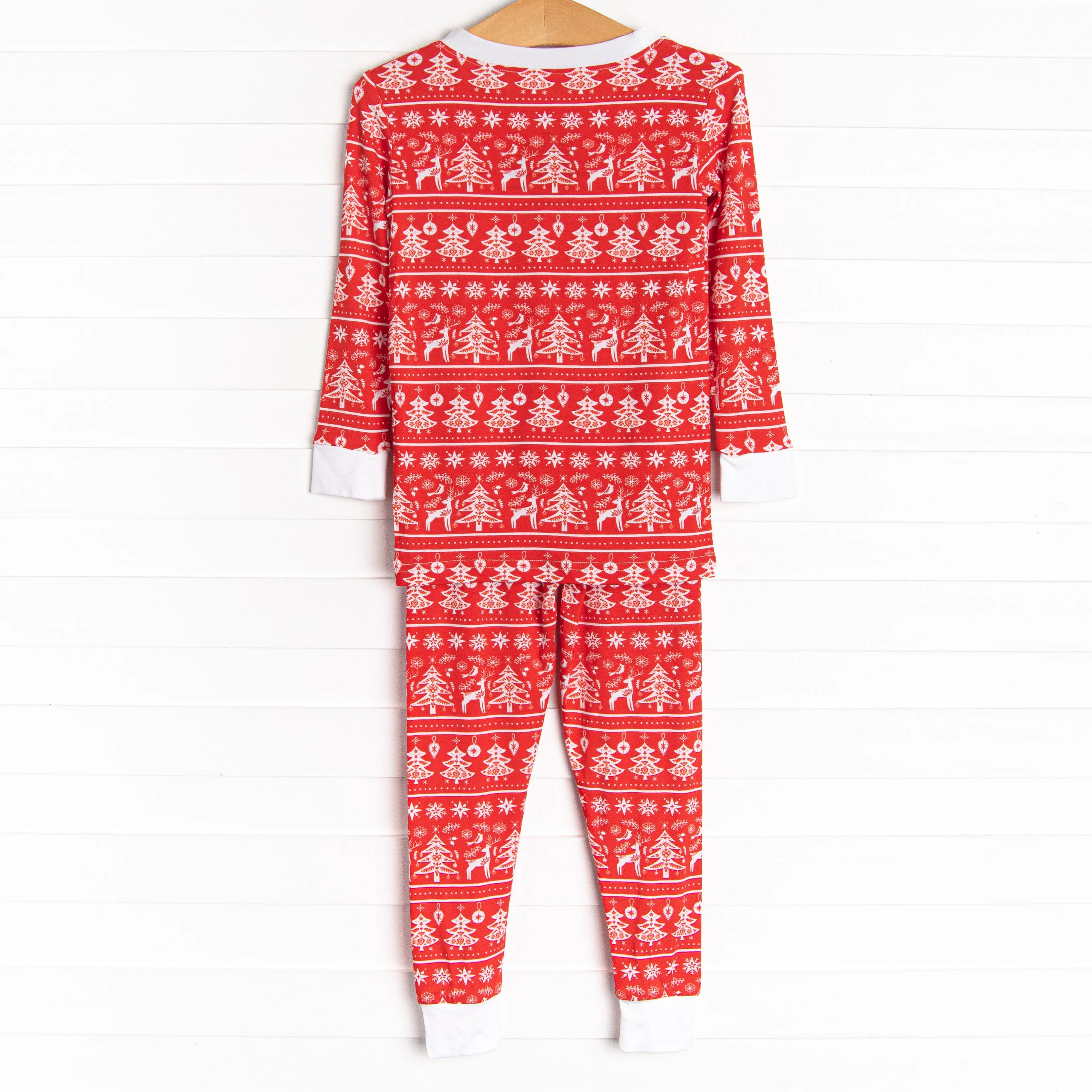 Fair Isle Favorites Bamboo Pajama Set, Red