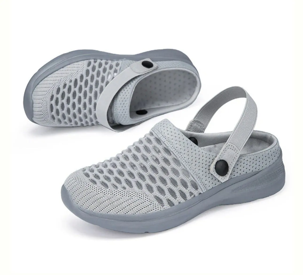 Fashion Mesh Breathable Half Slip-On Sandals