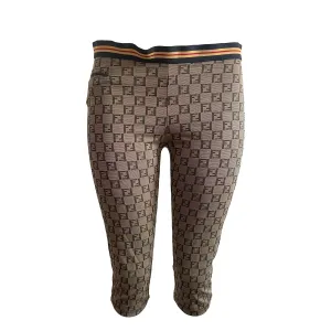 Fendi Brown Monogram Stretch Bottoms