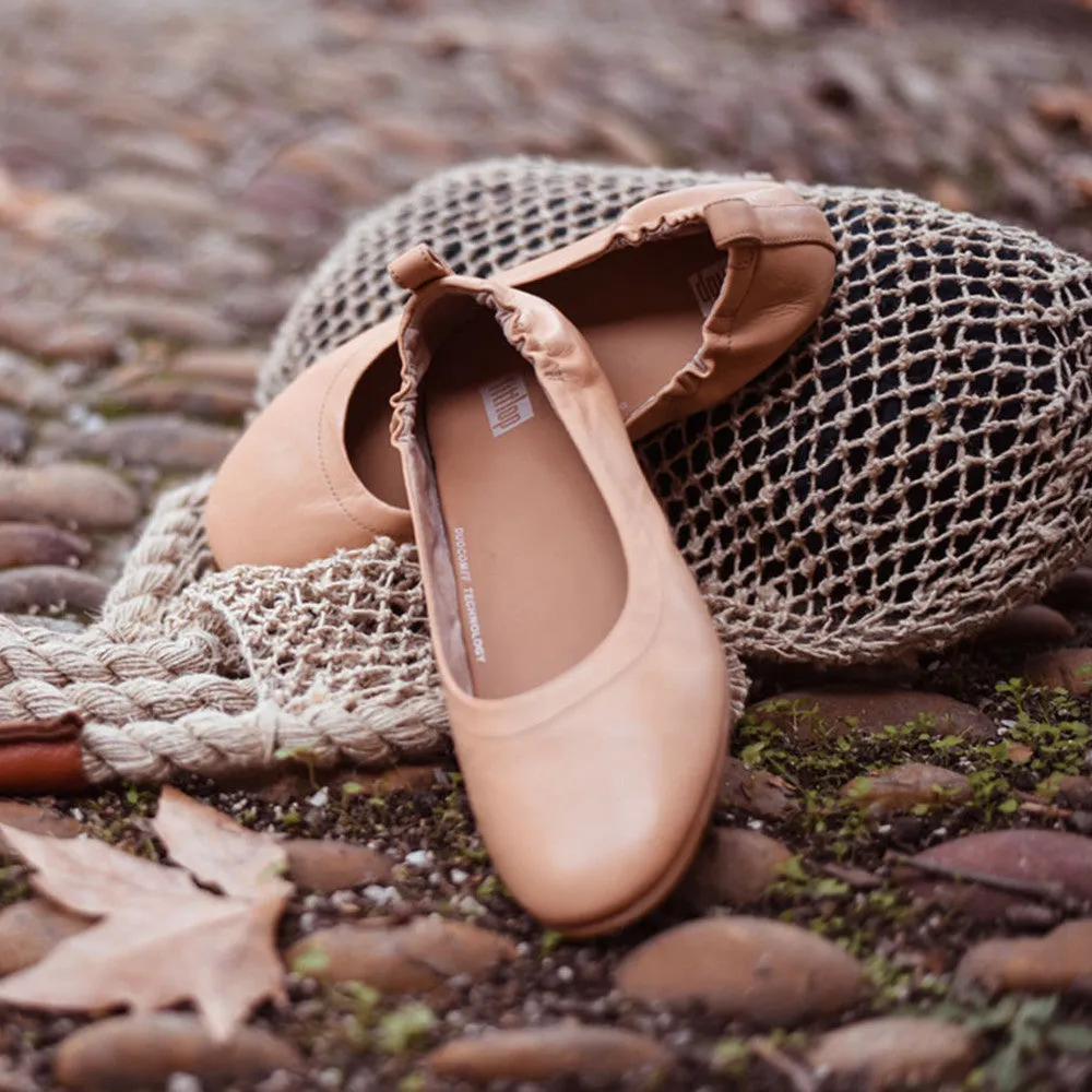 FitFlop ALLEGRO Soft Leather Ballet Pumps