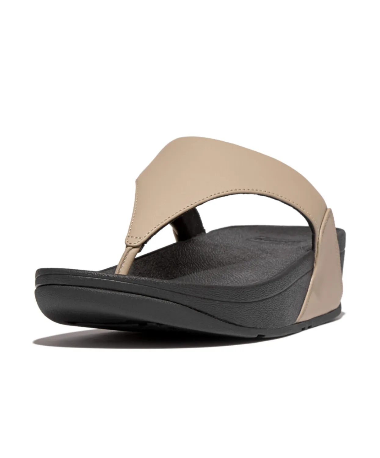 Fitflop Lulu Leather Toe Post Latte Beige