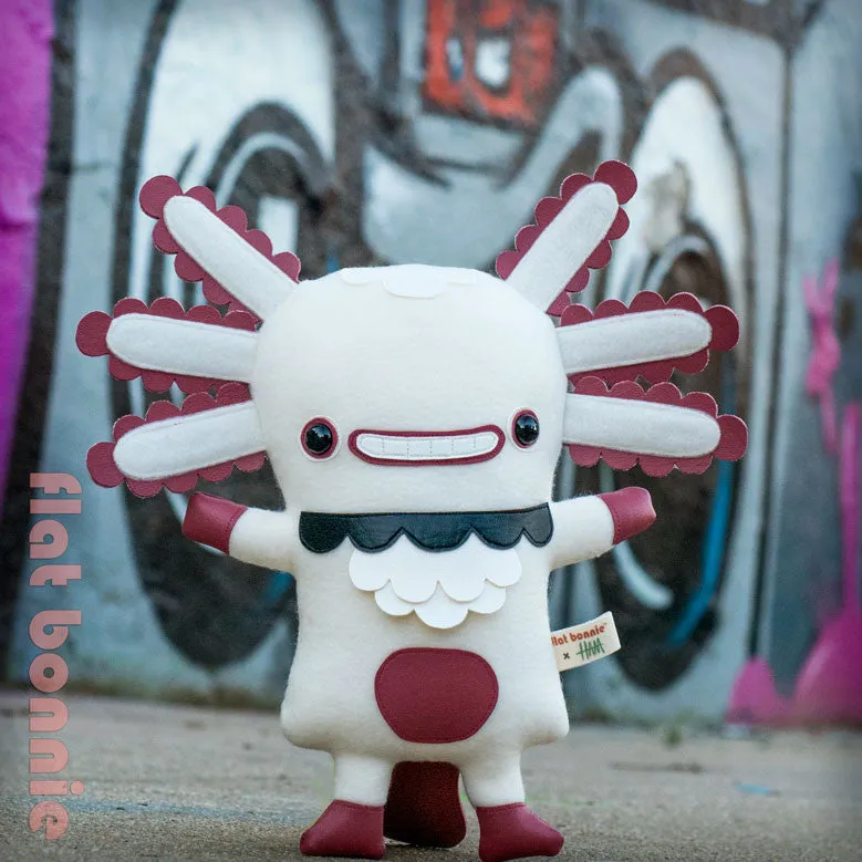 Flat Wooper - First Edition - Flat Bonnie x Gary Ham - Wooper Looper - Axolotl Plush