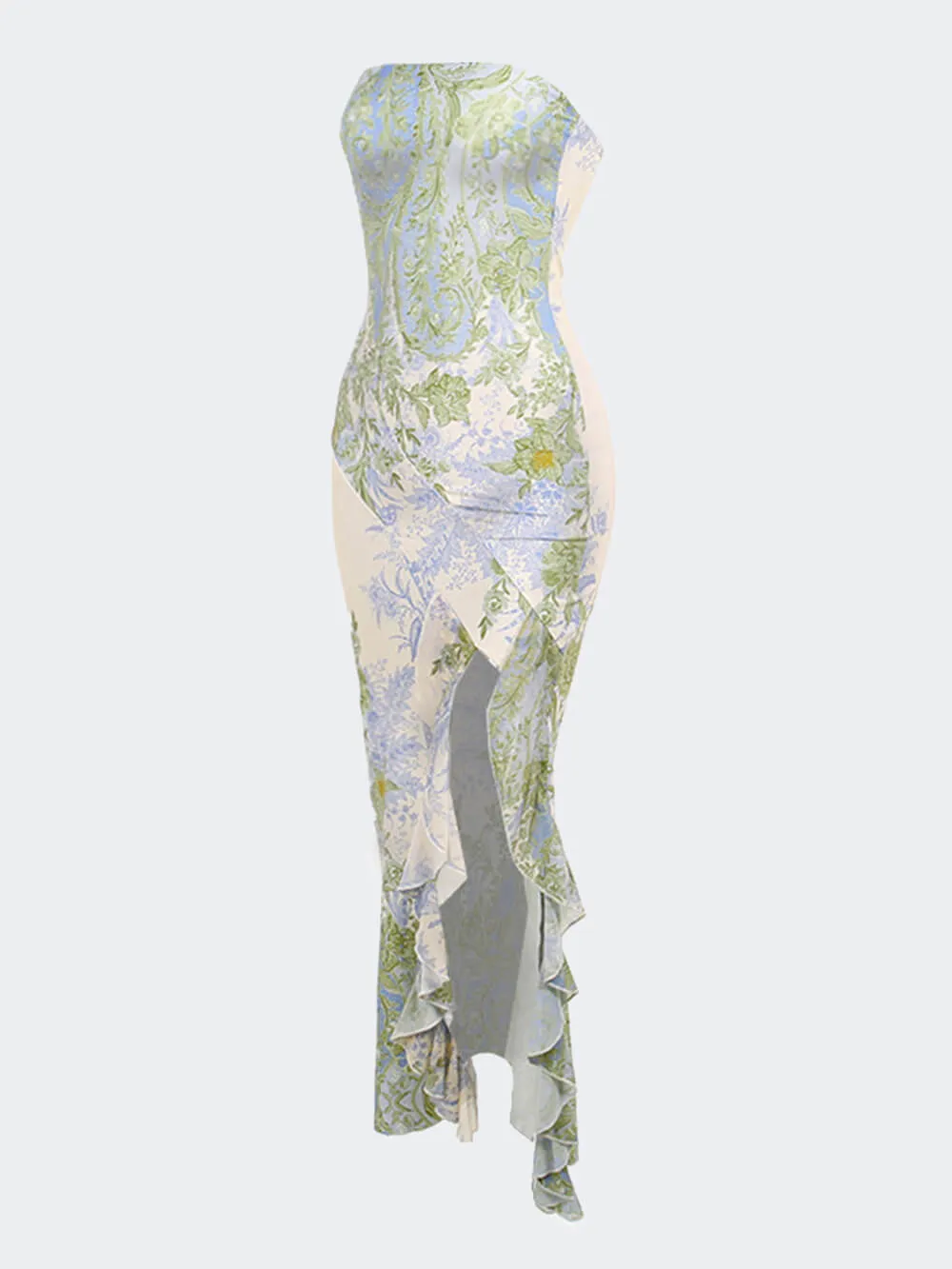 Floral Sexy Stylish Slit Maxi Dress
