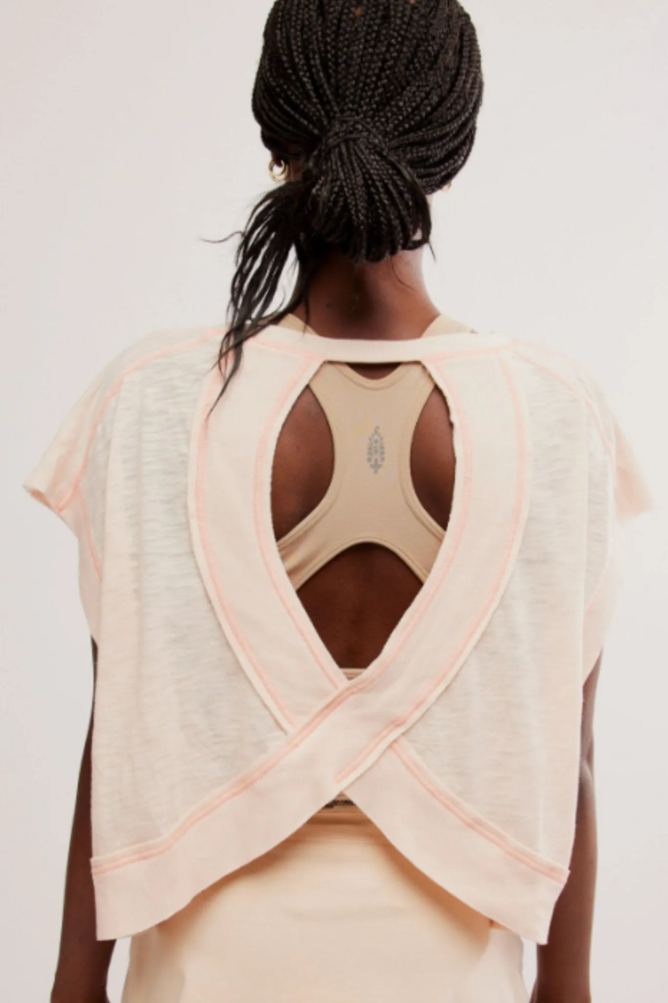 Free People: My Time Tee in Bleached Coral