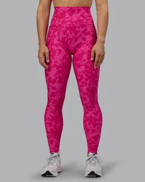 Fusion Full Length Tights with Pockets - Strawberry-Lava Lamp