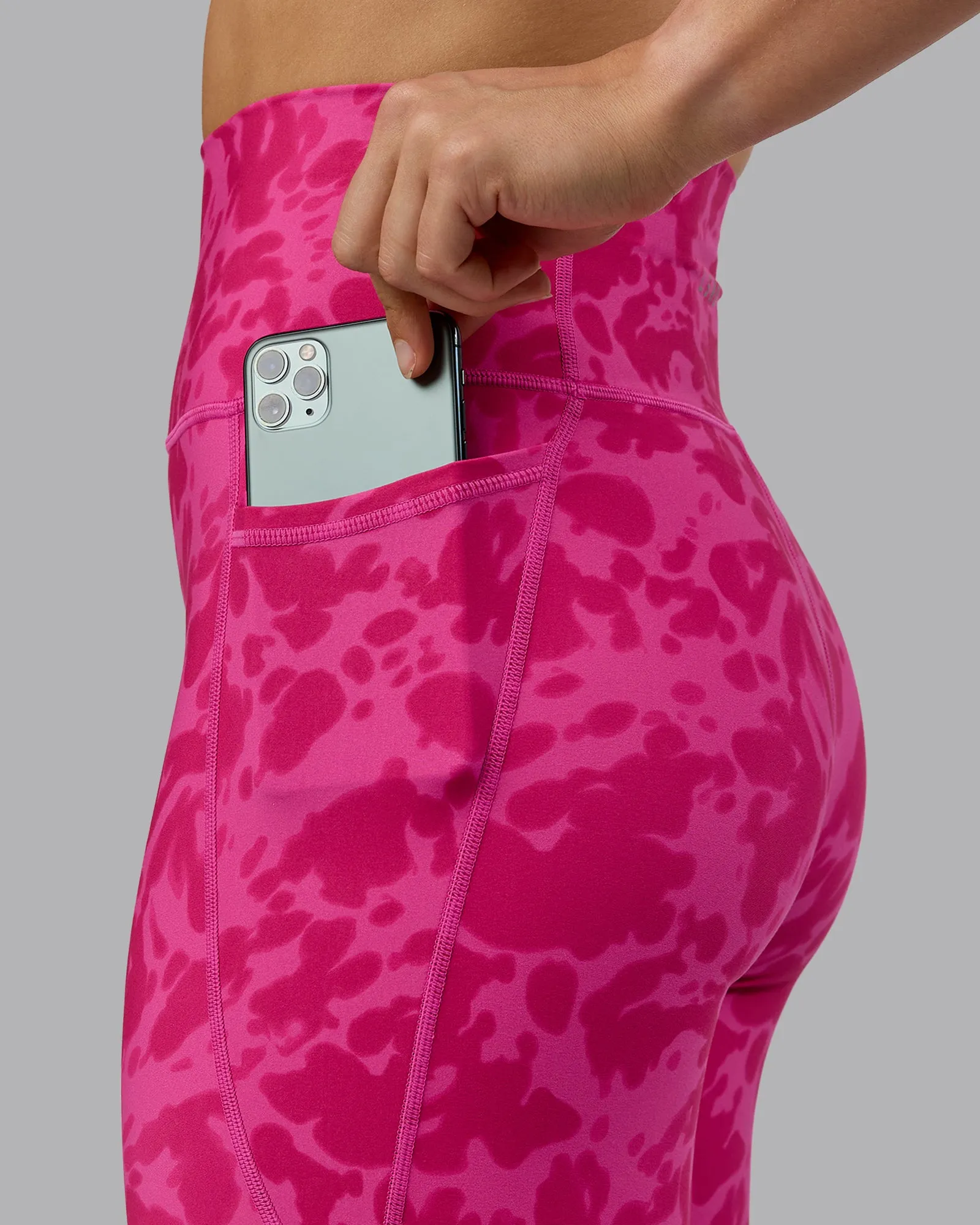 Fusion Full Length Tights with Pockets - Strawberry-Lava Lamp