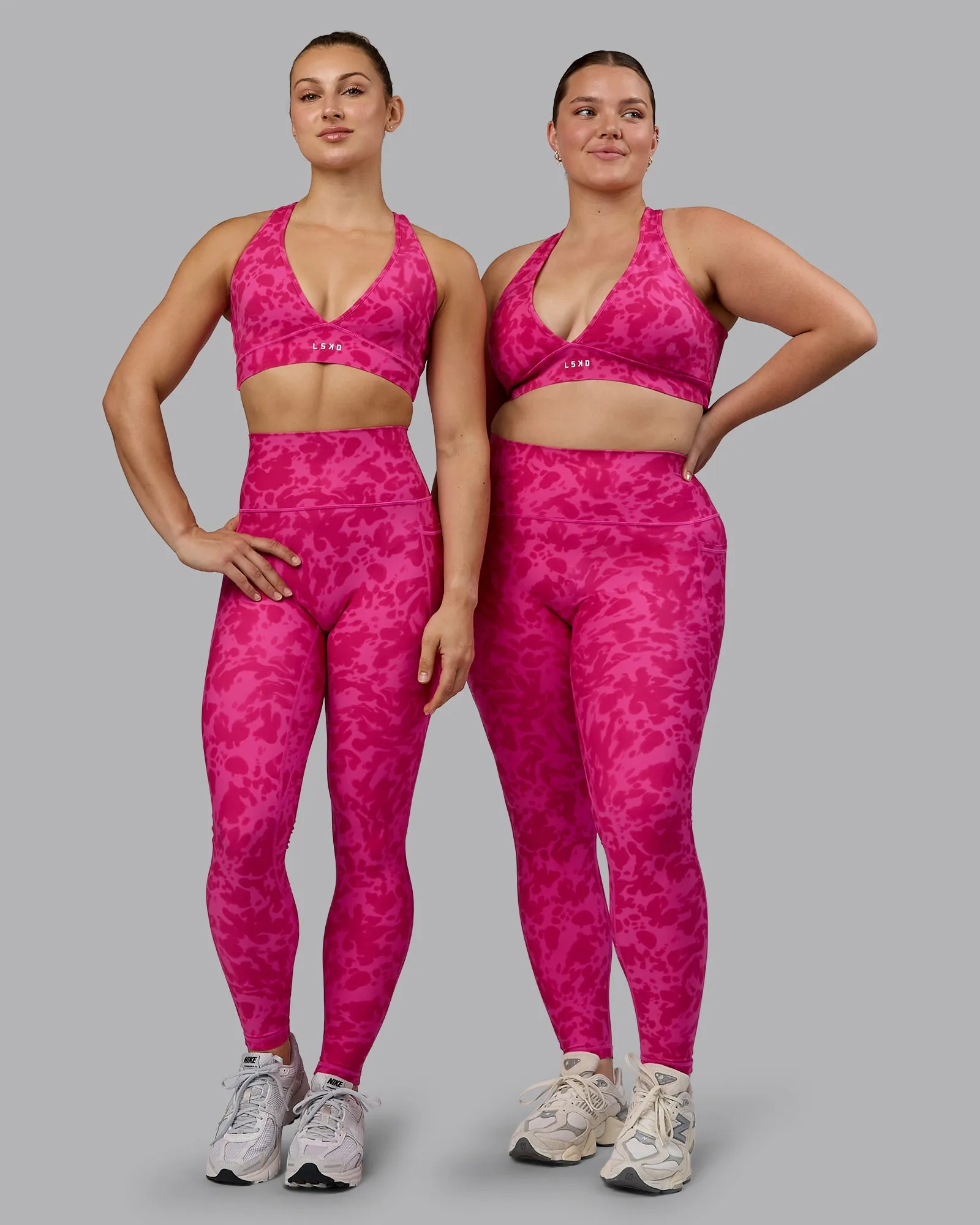 Fusion Full Length Tights with Pockets - Strawberry-Lava Lamp