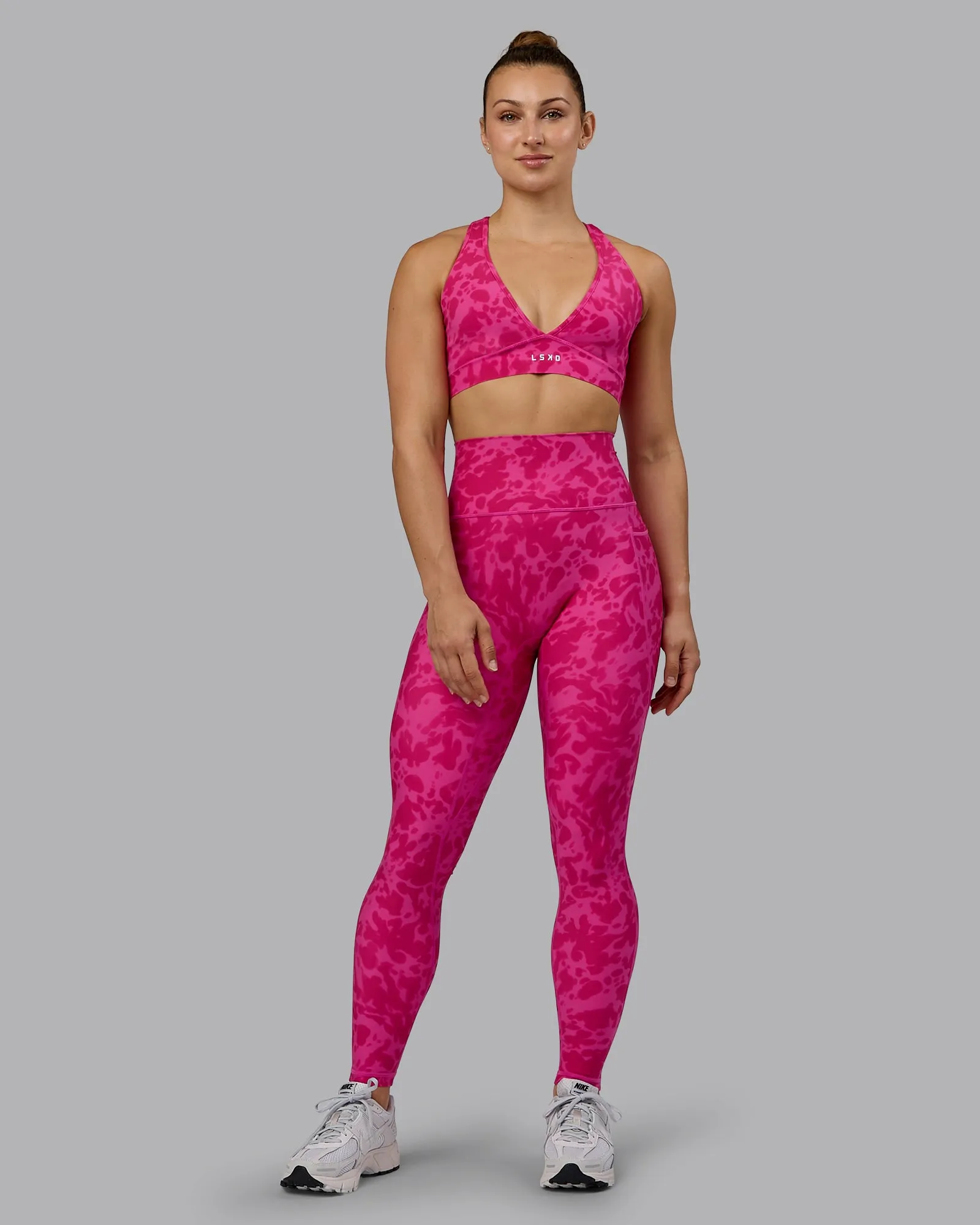 Fusion Full Length Tights with Pockets - Strawberry-Lava Lamp