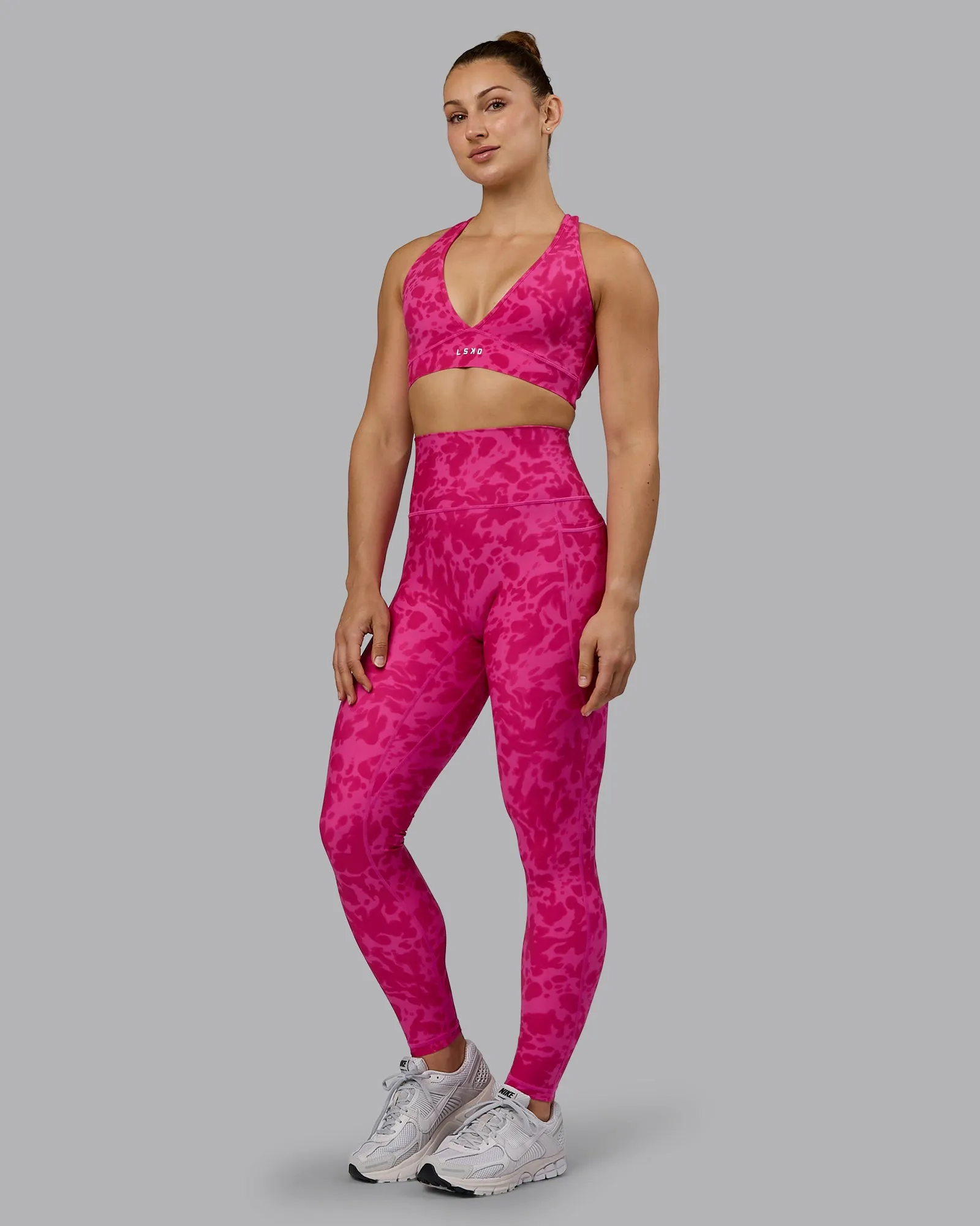 Fusion Full Length Tights with Pockets - Strawberry-Lava Lamp