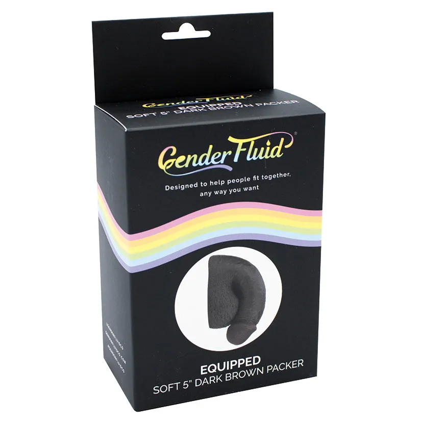 Gender Fluid Equipped Soft Packer-Dark Brown 5"