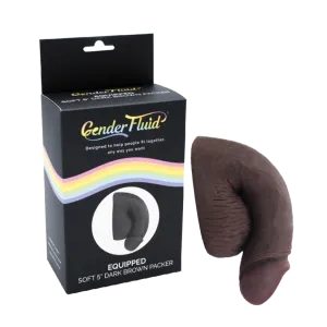 Gender Fluid Equipped Soft Packer-Dark Brown 5"