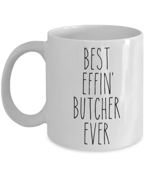 Gift For Butcher Best Effin' Butcher Ever Mug Coffee Cup Funny Coworker Gifts