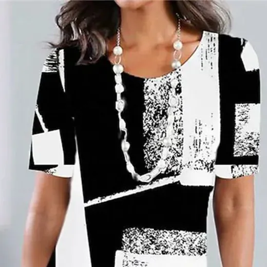 Grace – Black & White Colorblock Dress for Women