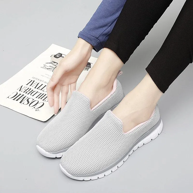 GS Slip-On Mesh | Ademende mesh sneakers zonder veters voor dames
