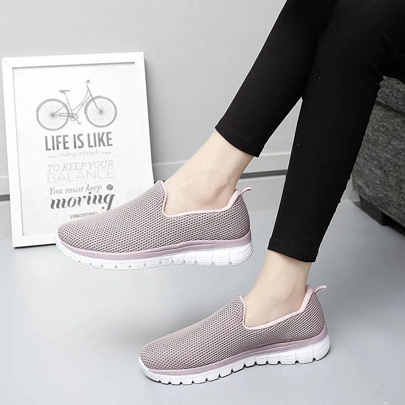 GS Slip-On Mesh | Ademende mesh sneakers zonder veters voor dames
