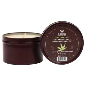 Hemp Seed 3-In-1 Massage Candle - Santa Came Early - Honey, Cinnamon, Maple - 170g