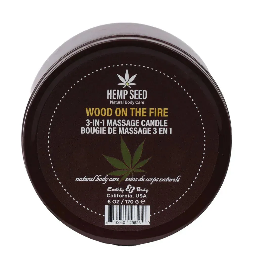 Hemp Seed 3-In-1 Massage Candle - Wood On The Fire